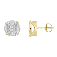 Thumbnail for LADIES EARRING 1/3 CT ROUND/BAGUETTE DIAMOND 10K YELLOW GOLD