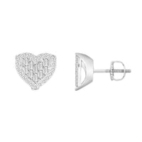 Thumbnail for LADIES EARRING 1/4 CT ROUND/BAGUETTE DIAMOND 10K WHITE GOLD