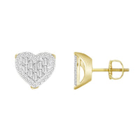 Thumbnail for LADIES EARRING 1/4 CT ROUND/BAGUETTE DIAMOND 10K YELLOW GOLD