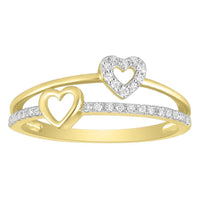 Thumbnail for LADIES RING 1/6 CT ROUND DIAMOND 10K YELLOW GOLD
