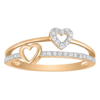 Thumbnail for LADIES RING 1/6 CT ROUND DIAMOND 10K ROSE GOLD