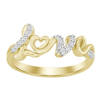 Thumbnail for LADIES RING 1/10 CT ROUND DIAMOND 10K YELLOW GOLD