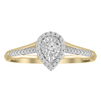 Thumbnail for LADIES RING 1/4 CT ROUND DIAMOND 10K YELLOW GOLD