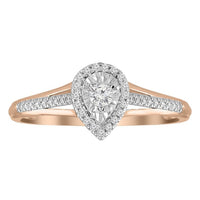 Thumbnail for LADIES RING 1/4 CT ROUND DIAMOND 10K ROSE GOLD