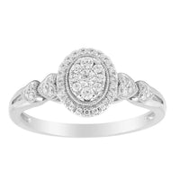 Thumbnail for LADIES RING 1/4 CT ROUND DIAMOND 10K WHITE GOLD