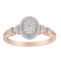 Thumbnail for LADIES RING 1/4 CT ROUND DIAMOND 10K ROSE GOLD