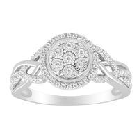 Thumbnail for LADIES RING 1/2 CT ROUND DIAMOND 10K WHITE GOLD