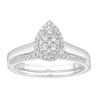 Thumbnail for LADIES BRIDAL RING 1/3 CT ROUND DIAMOND 10K WHITE GOLD