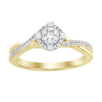 Thumbnail for LADIES RING 1/5 CT ROUND DIAMOND 10K YELLOW GOLD