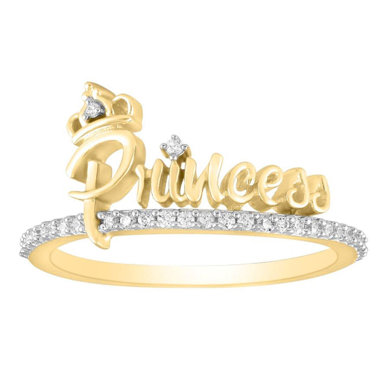 LADIES RING 1/6 CT ROUND DIAMOND 10K YELLOW GOLD