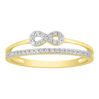 Thumbnail for LADIES RING 1/6 CT ROUND DIAMOND 10K YELLOW GOLD