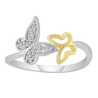 Thumbnail for LADIES RING 1/10 CT ROUND DIAMOND 10K WHITE/YELLOW GOLD