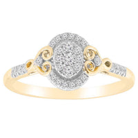 Thumbnail for LADIES RING 1/5 CT ROUND DIAMOND 10K YELLOW GOLD