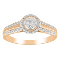 Thumbnail for LADIES RING 1/4 CT ROUND DIAMOND 10K ROSE GOLD