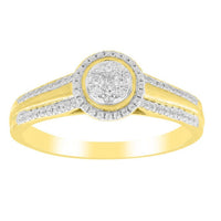 Thumbnail for LADIES RING 1/4 CT ROUND DIAMOND 10K YELLOW GOLD