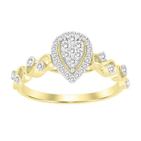 Thumbnail for LADIES RING 1/4 CT ROUND DIAMOND 10K YELLOW GOLD