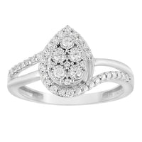 Thumbnail for LADIES RING 1/4 CT ROUND DIAMOND 10K WHITE GOLD