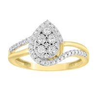 Thumbnail for LADIES RING 1/4 CT ROUND DIAMOND 10K YELLOW GOLD