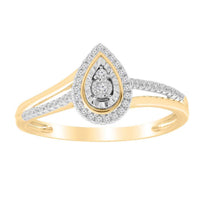 Thumbnail for LADIES RING 1/6 CT ROUND DIAMOND 10K YELLOW GOLD