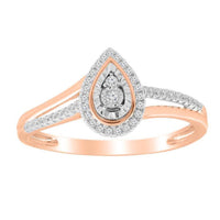 Thumbnail for LADIES RING 1/6 CT ROUND DIAMOND 10K ROSE GOLD