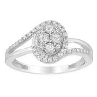 Thumbnail for LADIES RING 1/4 CT ROUND DIAMOND 10K WHITE GOLD