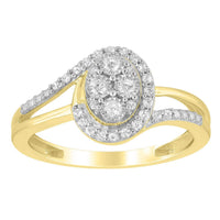 Thumbnail for LADIES RING 1/4 CT ROUND DIAMOND 10K YELLOW GOLD