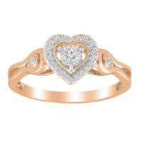 Thumbnail for LADIES RING 1/6 CT ROUND DIAMOND 10K ROSE GOLD