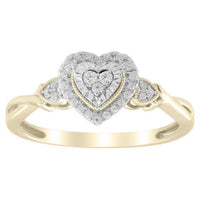 Thumbnail for LADIES RING 1/6 CT ROUND DIAMOND 10K YELLOW GOLD