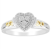 Thumbnail for LADIES RING 1/6 CT ROUND DIAMOND 10K WHITE/YELLOW GOLD