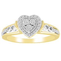 Thumbnail for LADIES RING 1/6 CT ROUND DIAMOND 10K YELLOW/WHITE GOLD