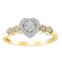 Thumbnail for LADIES RING 1/5 CT ROUND DIAMOND 10K YELLOW GOLD