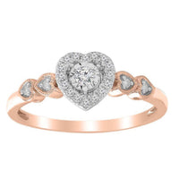 Thumbnail for LADIES RING 1/5 CT ROUND DIAMOND 10K ROSE GOLD
