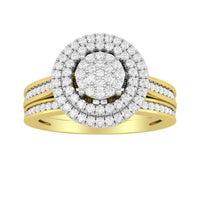 Thumbnail for LADIES BRIDAL RING SET 1/3 CT ROUND DIAMOND 10K YELLOW GOLD