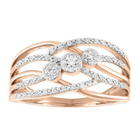 Thumbnail for LADIES RING 1/6 CT ROUND DIAMOND 10K ROSE GOLD