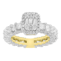 Thumbnail for LADIES RING 3 CT ROUND/BAGUETTE DIAMOND 14K YELLOW GOLD
