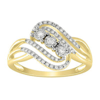 Thumbnail for LADIES RING 1/5 CT ROUND DIAMOND 10K YELLOW GOLD