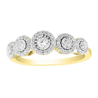 Thumbnail for LADIES RING 1/3 CT ROUND DIAMOND 10K YELLOW GOLD