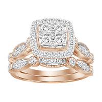 Thumbnail for LADIES BRIDAL RING 1 CT ROUND DIAMOND 14K ROSE GOLD