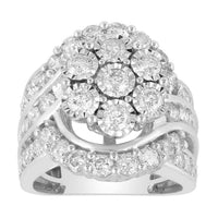 Thumbnail for LADIES RING 3 CT ROUND DIAMOND 10K WHITE GOLD
