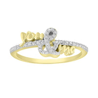 Thumbnail for LADIES RING 1/6 CT ROUND DIAMOND 10K YELLOW GOLD