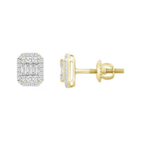 Thumbnail for LADIES EARRING 1/4 CT ROUND/BAGUETTE  DIAMOND 10K YELLOW GOLD