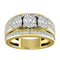 Thumbnail for LADIES 3-STONE RING 1 1/2 CT ROUND DIAMOND 14K YELLOW GOLD