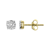 Thumbnail for LADIES EARRINGS 1/3 CT ROUND DIAMOND 10K YELLOW GOLD