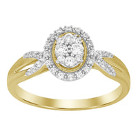 Thumbnail for LADIES RING 1/4 CT ROUND DIAMOND 10K YELLOW GOLD