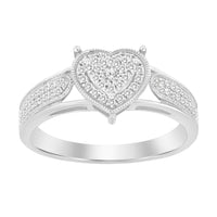 Thumbnail for LADIES RING 1/5 CT ROUND DIAMOND SILVER