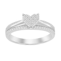 Thumbnail for LADIES RING 1/5 CT ROUND DIAMOND SILVER