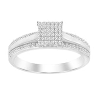 Thumbnail for LADIES RING 1/5 CT ROUND DIAMOND SILVER