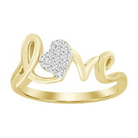 Thumbnail for LADIES RING 1/10 CT ROUND DIAMOND 10K YELLOW GOLD