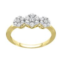 Thumbnail for LADIES RING 1/2 CT ROUND DIAMOND 10K YELLOW GOLD