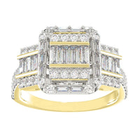 Thumbnail for LADIES RING 3/4 CT ROUND/BAGUETTE DIAMOND 10K YELLOW GOLD